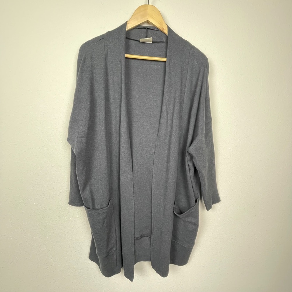 Pact Organic Cotton Cardigan XS Gray Open Front Dolman‎ Sleeve Sustainable